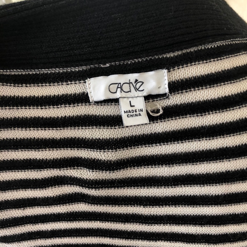 Women’s Cach’e Knitted Striped Sweater Cardigan - Picture 5 of 6